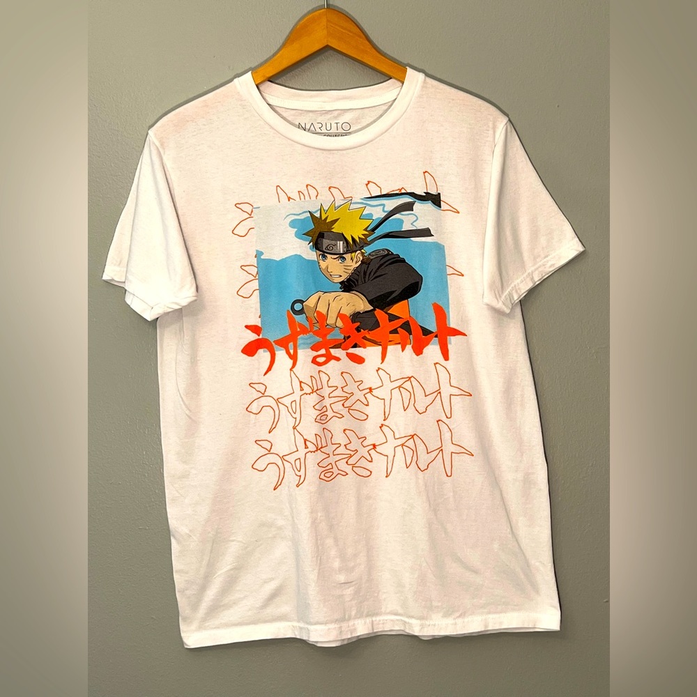 Vintage Y2K 2002 Naruto Shippuden Collection Anime T Shirt Size Medium Adult